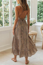 Maxi-Slipkleid mit Leopardenmuster
